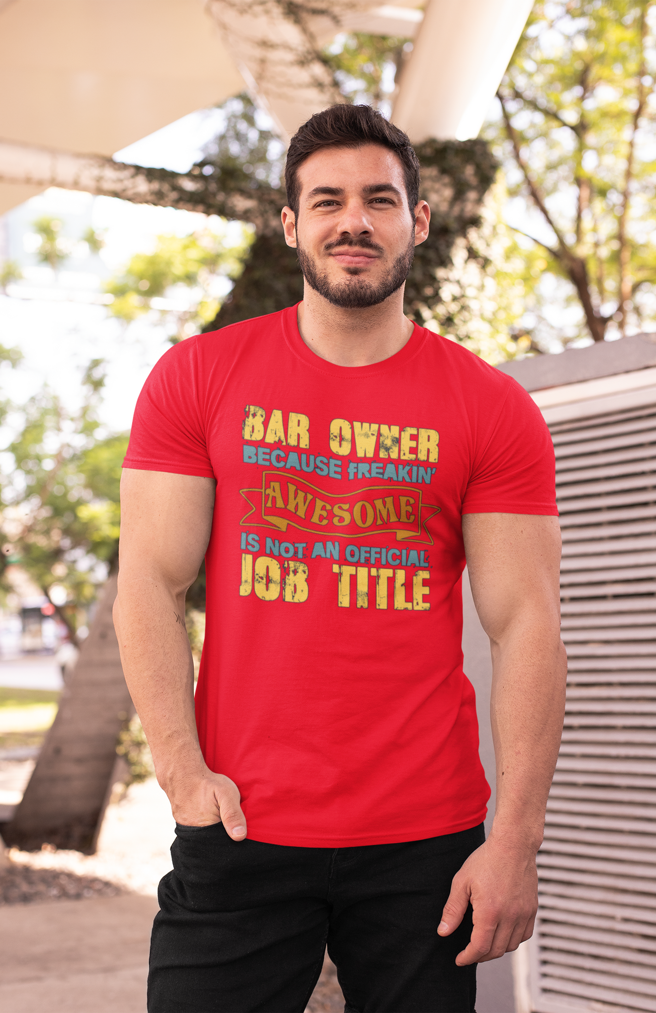 BAR OWNER Because Freakin Awesome Is Not A Job Title T-shirt