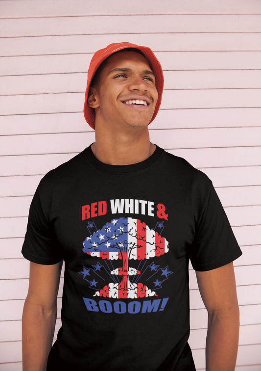 Red White and boom T-shirt