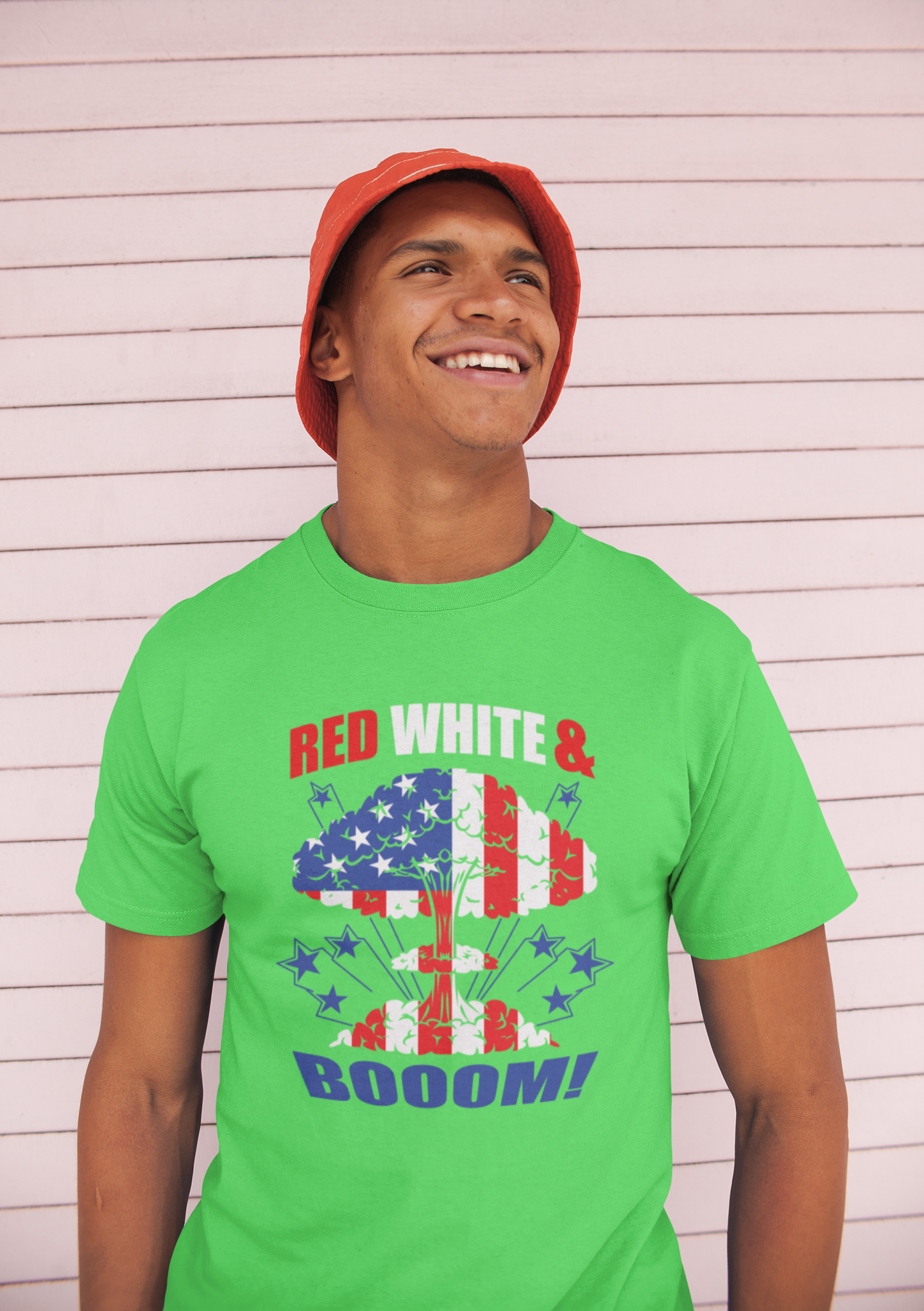 Red White and boom T-shirt