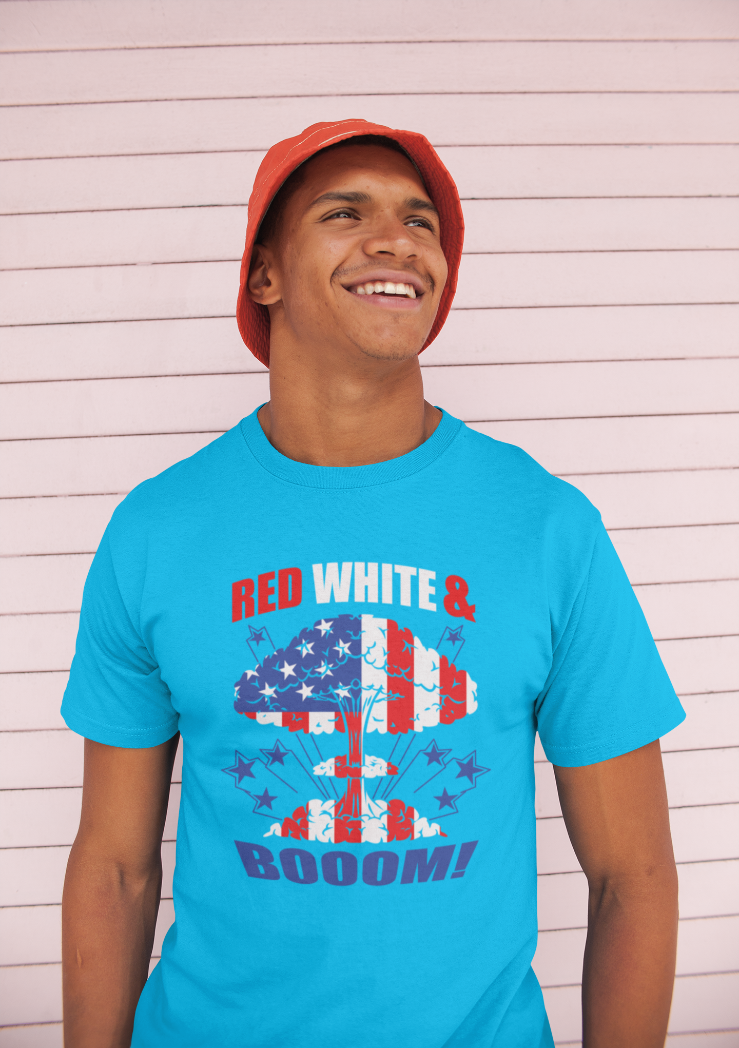 Red White and boom T-shirt