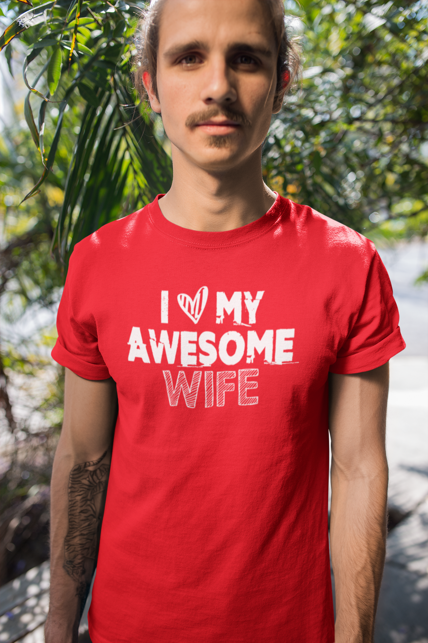 i love my awesome wife T-shirt